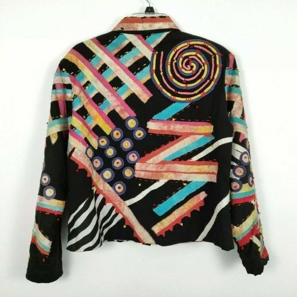 Vintage Sandy Starkman Art to Wear Jacket Womens M - Picture 4 of 12